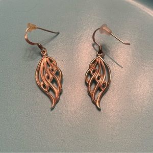 Silver wing dangle earrings